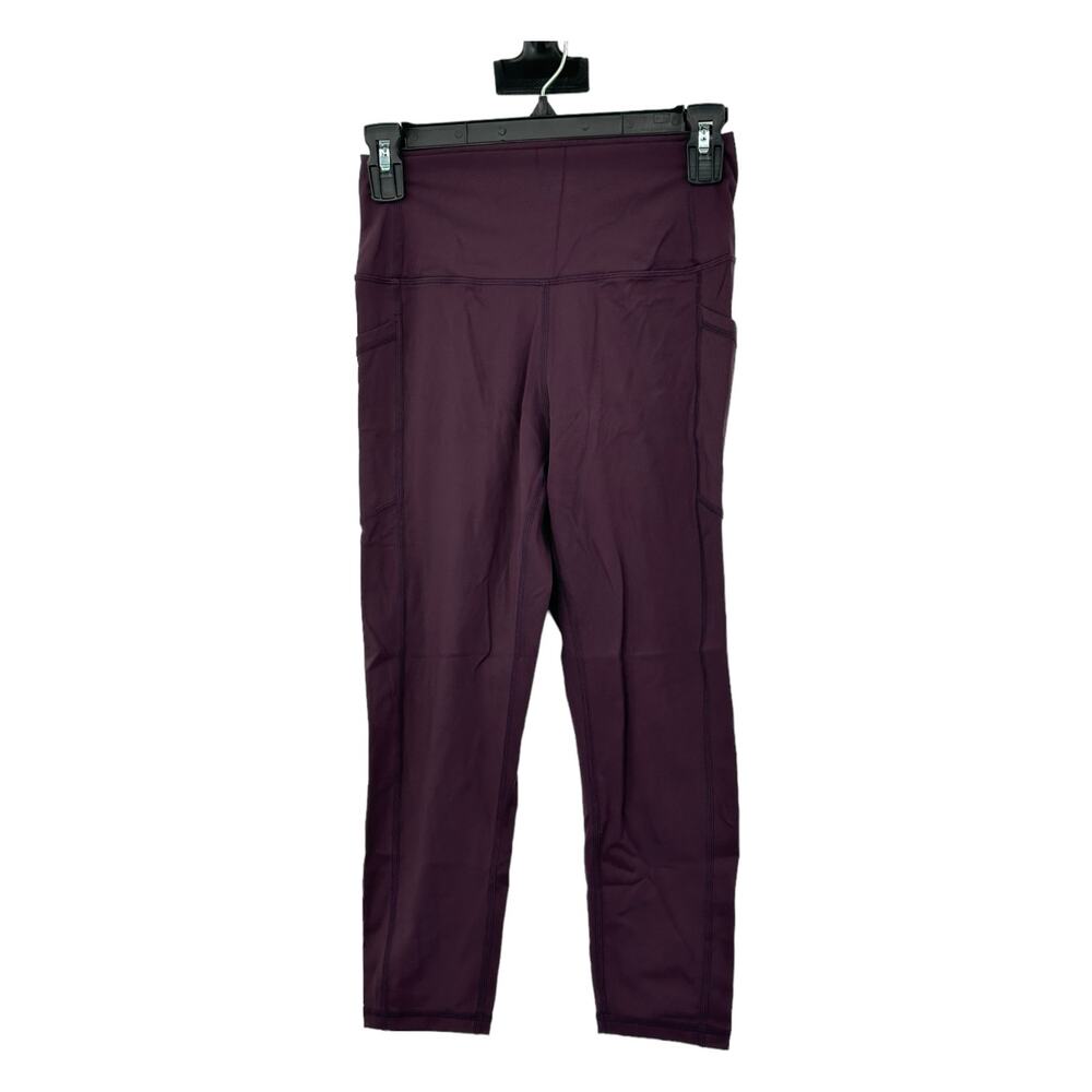Zyia Active Leggings‎ Womens 6 8 Purple Pockets Capri Crop Stretch Gym Workout